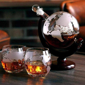 Decanter de Vidro em Forma de Globo para Whisky