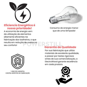 Toalheiro Térmico Alumínio Modelo Elegance de Chão 110v
