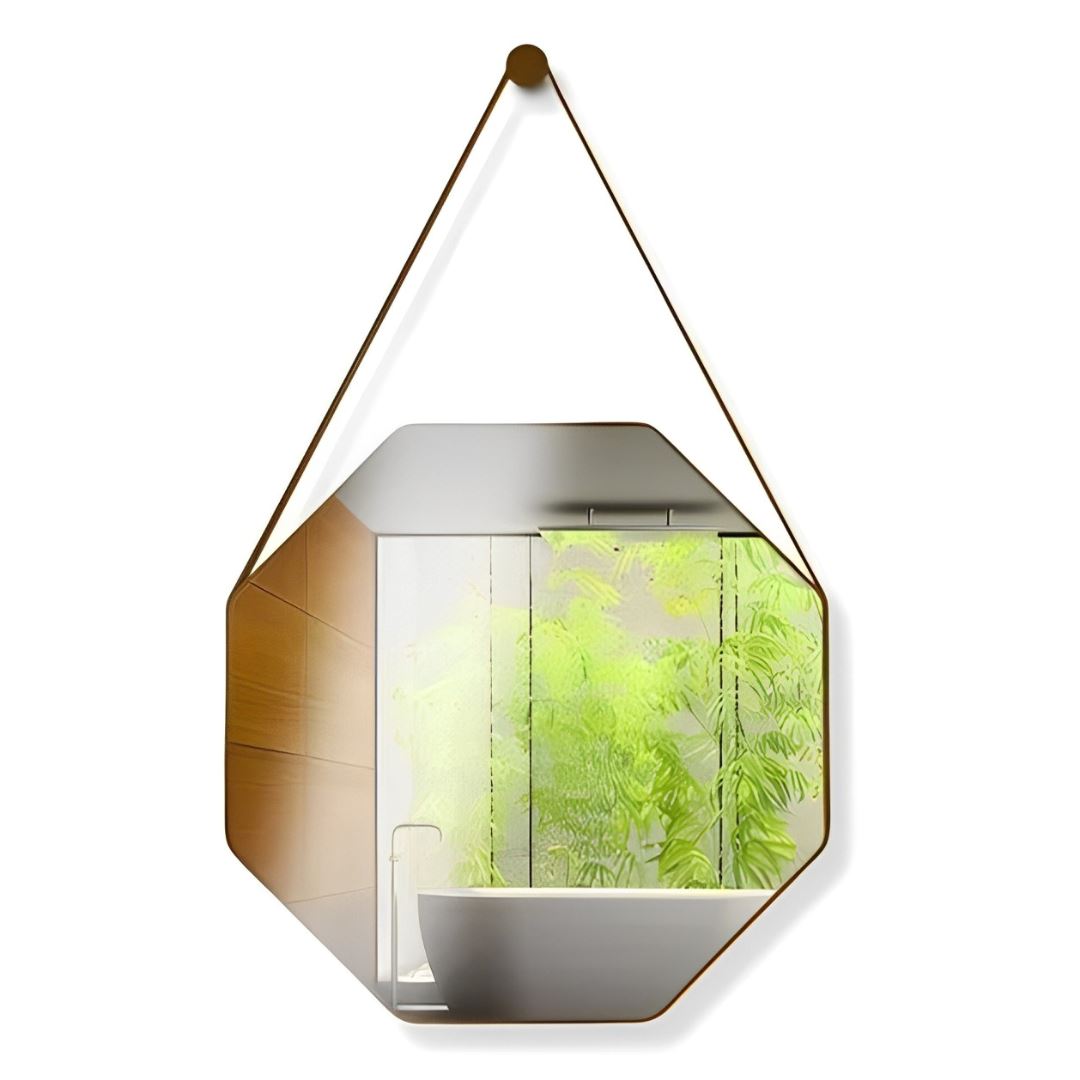 Espelho Decorativo Octagonal Beady Suspenso de Parede