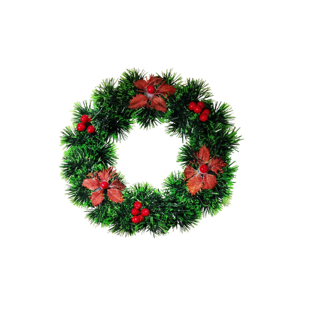 Guirlanda de Natal verde lisa de 40 cm para personalizar