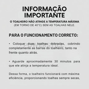 Toalheiro Térmico Alumínio Modelo Elegance de Chão 110v