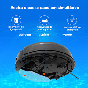 Robô Aspirador L200 - Aspira e Passa Pano Simultaneamente Bivolt