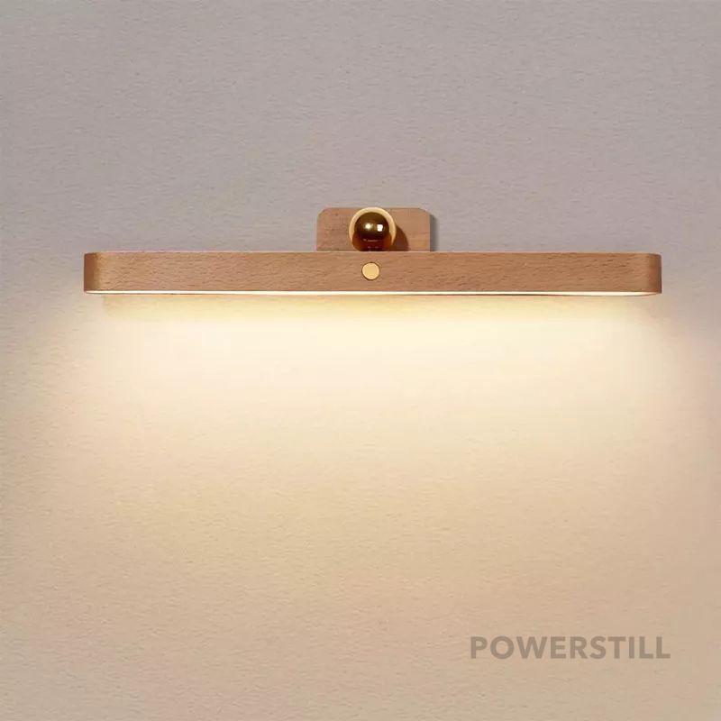 Luminária LED Touch Sem Fio Aura Lux Madeira