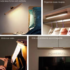 Luminária LED Touch Sem Fio Aura Lux Madeira