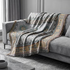 Manta Jacquard Dupla Face para Sofá com Estampa Étnica | Zizi – vista 04 do produto