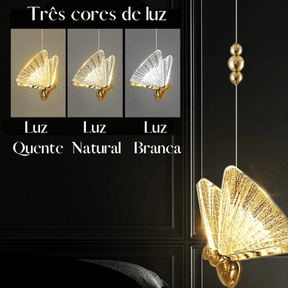 Lustre Pendente butterfly para Sala