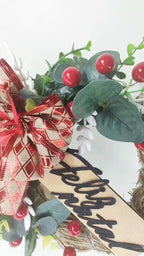 Guirlanda de Natal Luxo Decorada 30cm para Porta