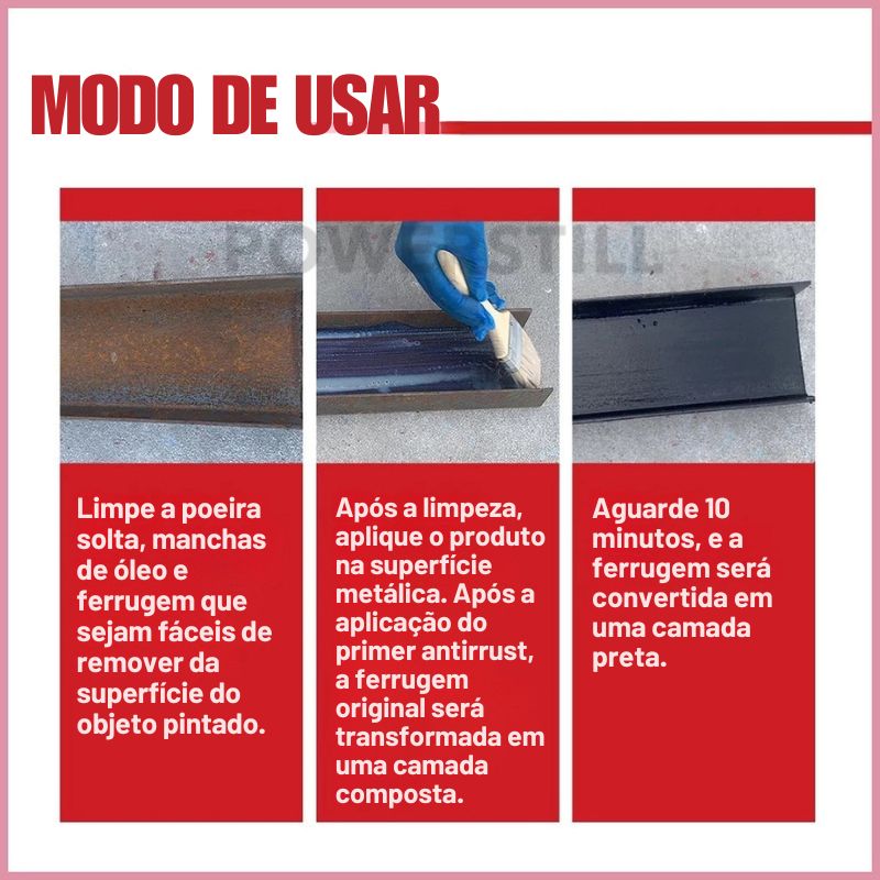 Removedor de Ferrugem Instantâneo 300g - 10 Anos de Proteção
