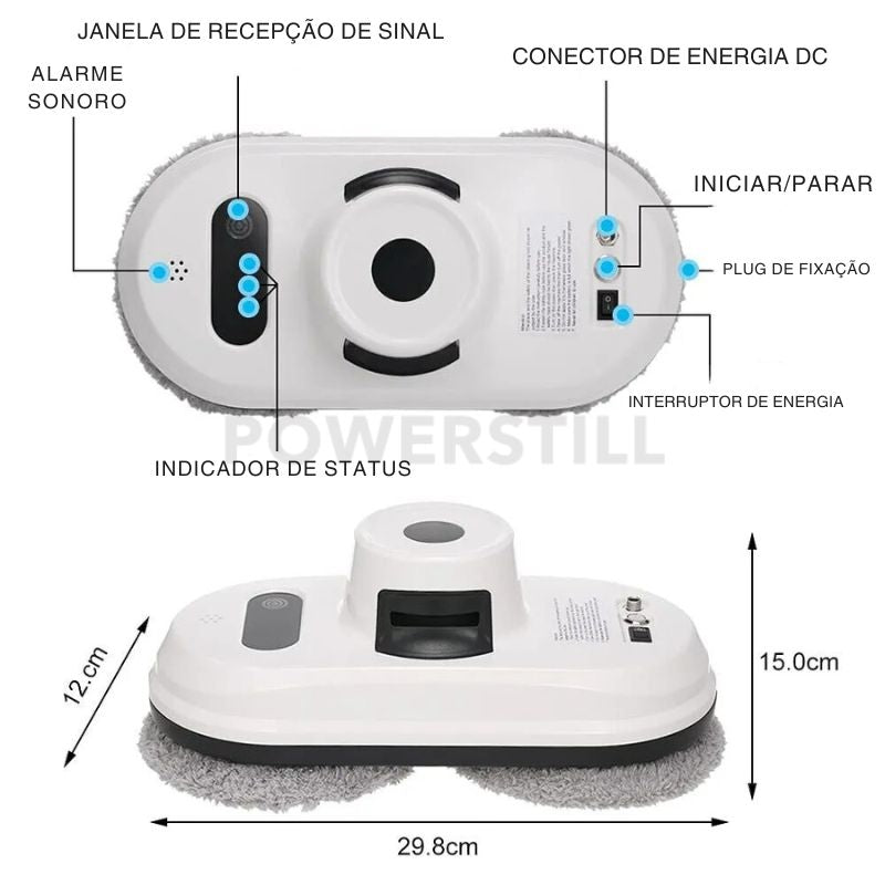 Robô Limpador de Vidros Automático com Controle Remoto [ÚLTIMAS UNIDADES]