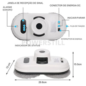 Robô Limpador de Vidros Automático com Controle Remoto