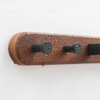 Toalheiro de Parede em Alumínio e Madeira com Ganchos Montreal