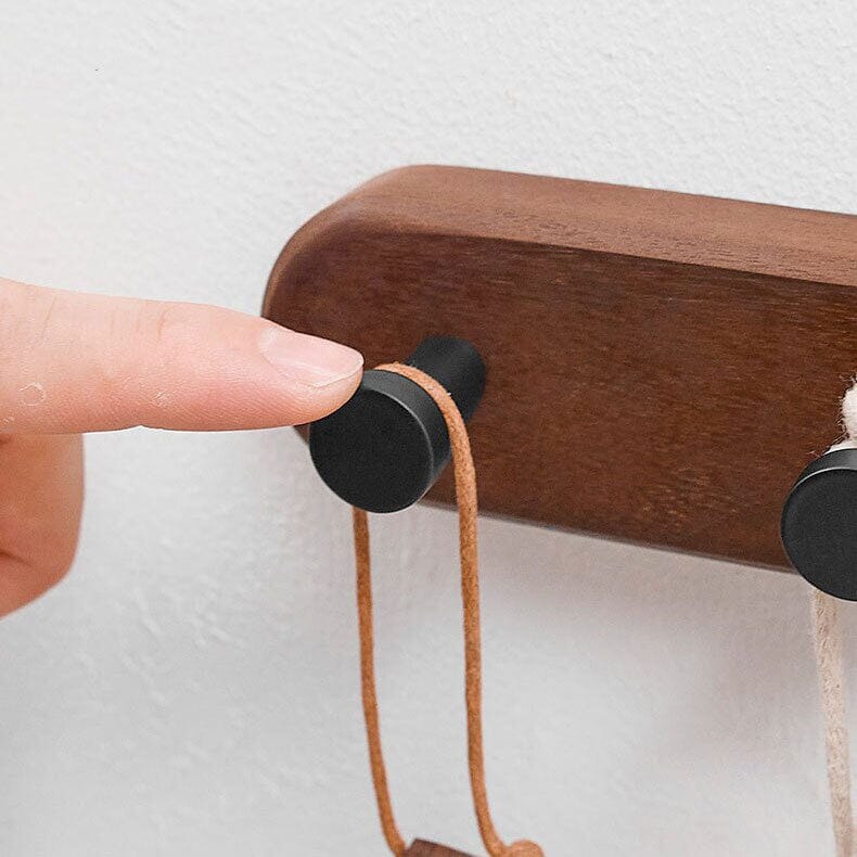 Toalheiro de Parede em Alumínio e Madeira com Ganchos Montreal