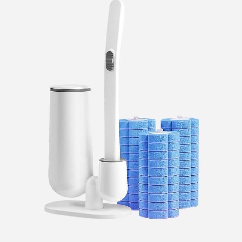 Escova Sanitária Descartável Para Limpeza do Vaso Sanitário Power Plus - Bônus 10 Refis - powerstill