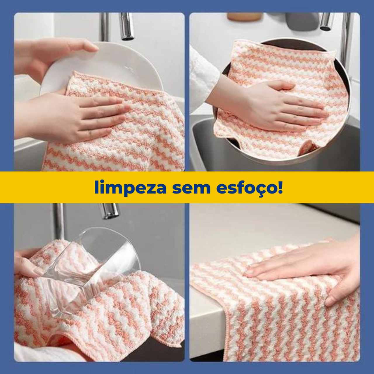 Panos Mágicos® - Microfibra Macia para Limpeza Perfeita (Compre 4 Ganhe 1)
