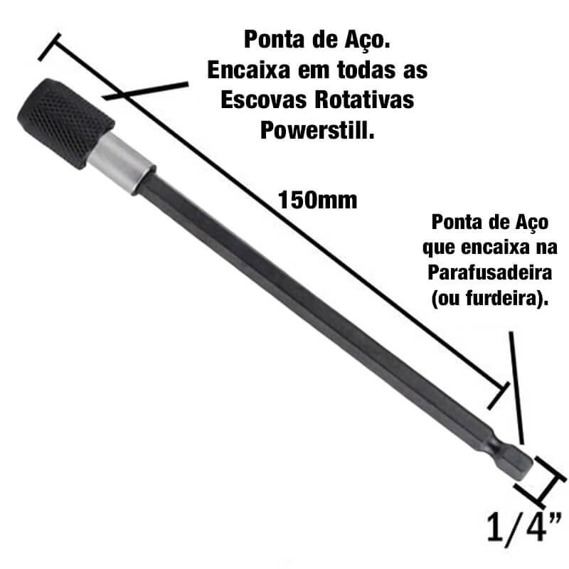 Cabo de Extensão P/ Escova Rotativa Powerstill (150mm) - powerstill
