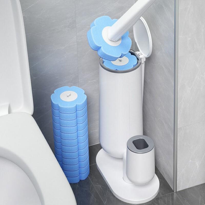 Escova Sanitária Descartável Para Limpeza do Vaso Sanitário Power Plus - Bônus 10 Refis - powerstill