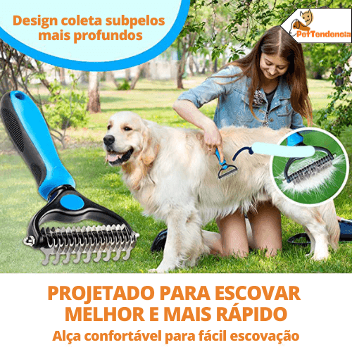 Escova Rasqueadeira Profissional para Cães e Gatos | Pet Desh - Powerstill