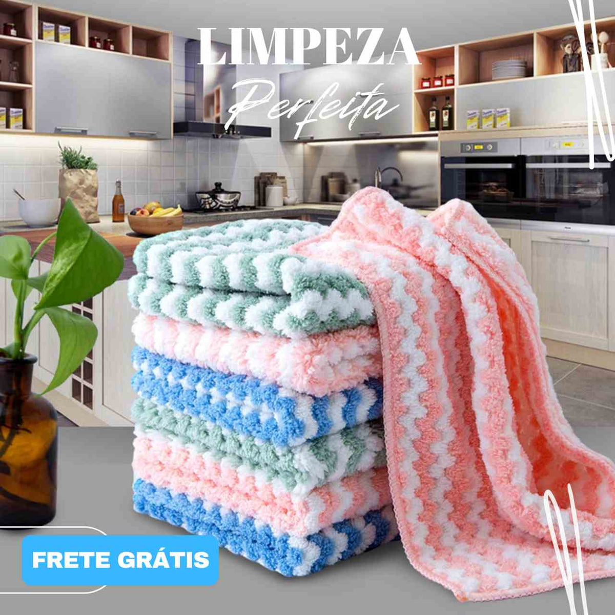 Panos Mágicos® - Microfibra Macia para Limpeza Perfeita (Compre 4 Ganhe 1)