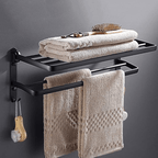 Toalheiro Duplo Preto Matte - Powerstill