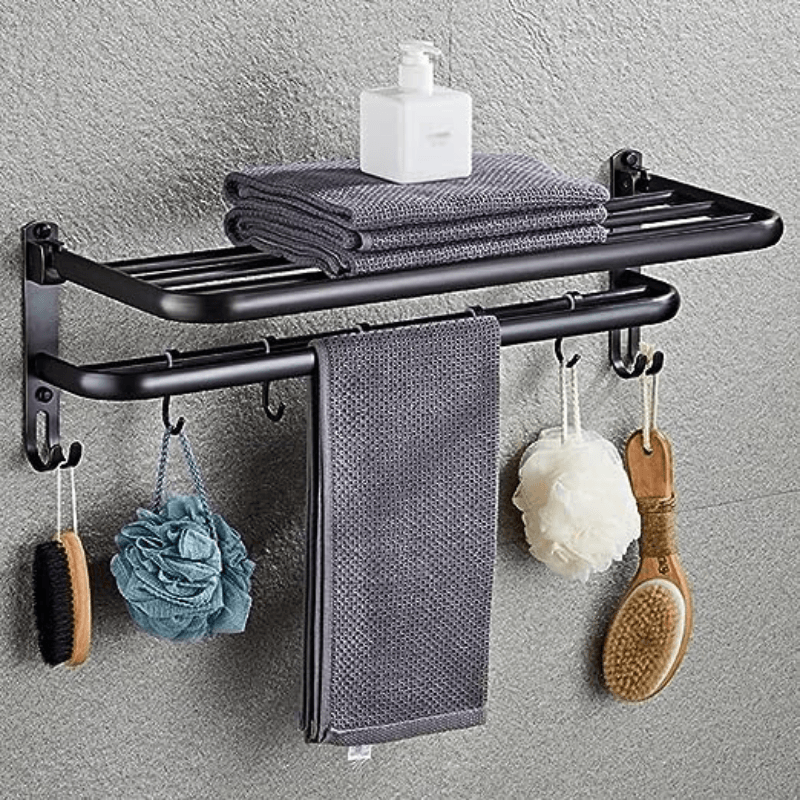 Toalheiro Duplo Preto Matte - Powerstill