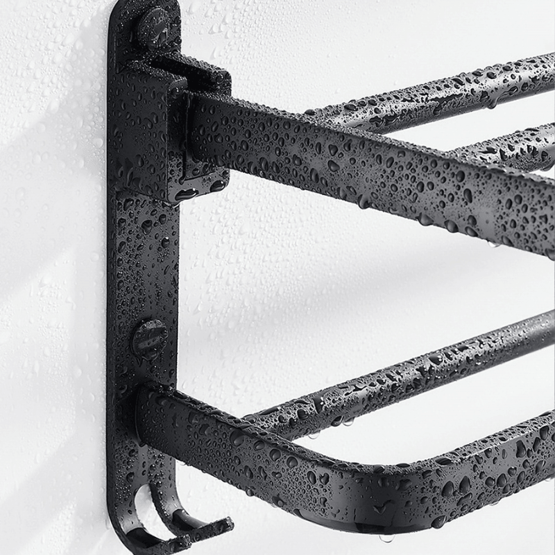 Toalheiro Duplo Preto Matte - Powerstill